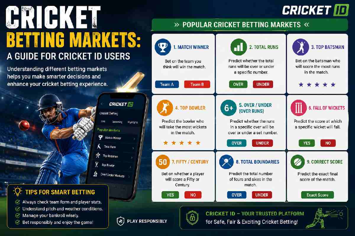 Understanding Cricket Betting Markets: A Guide for Cricket ID Users
